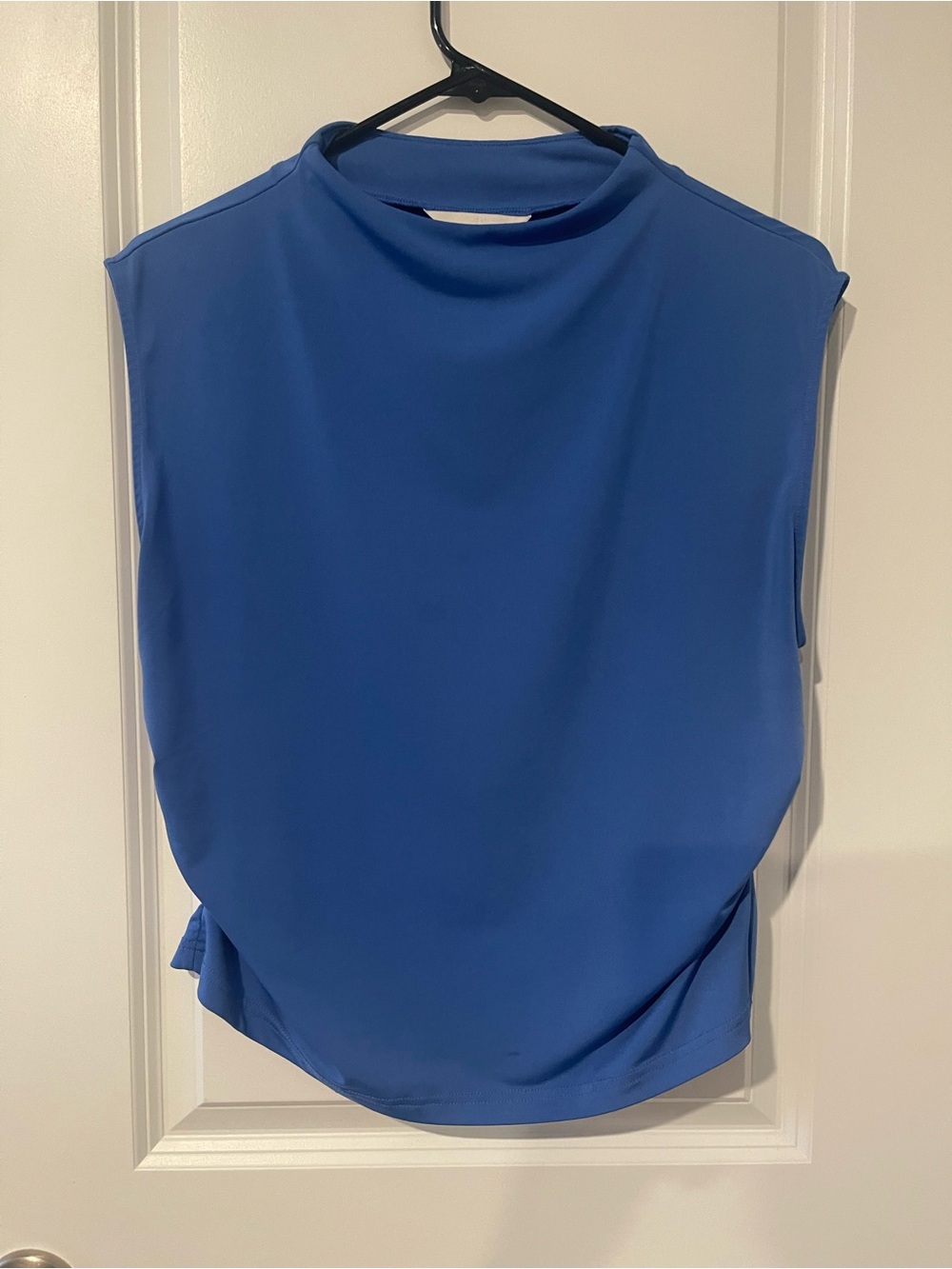 H&M Sleeveless Mock Neck Top in Cobalt Blue